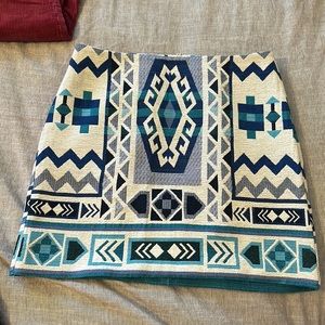Blue Patterned Skirt